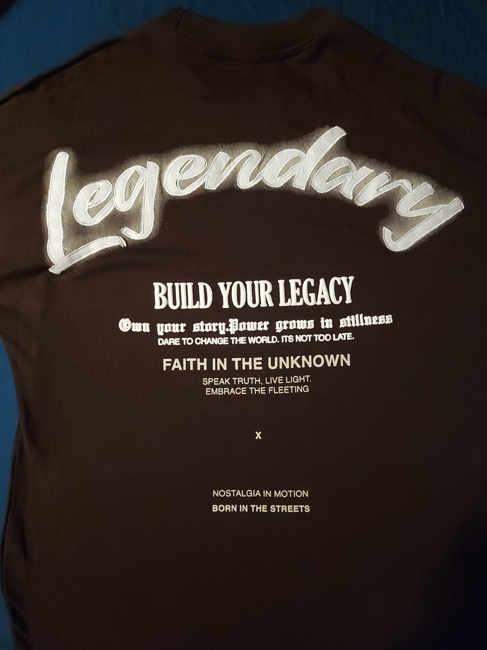 Seven7 Souls Legendary Graphic Tee - Brown with White Print